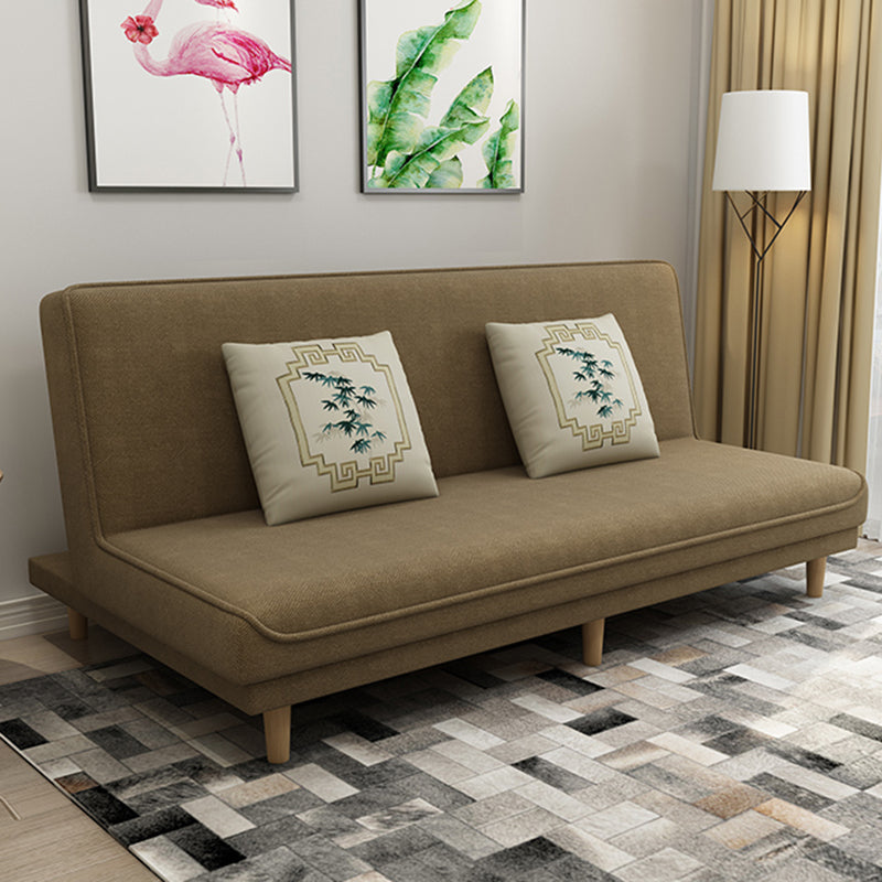 Foldable and Wear-resisting Linen Armless Sofa with Tight Back for Apartment