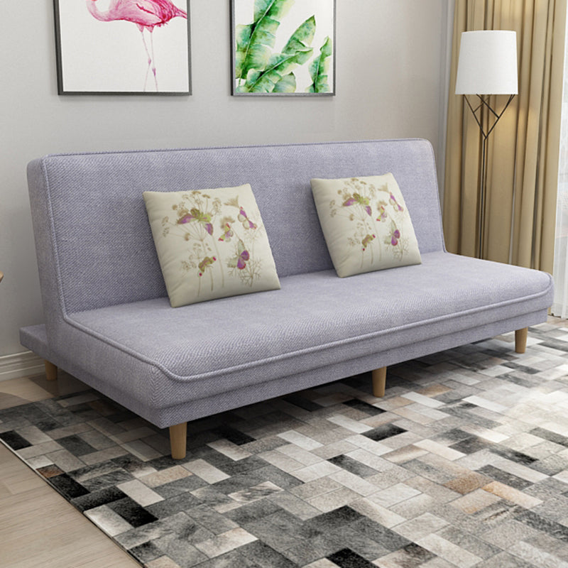 Foldable and Wear-resisting Linen Armless Sofa with Tight Back for Apartment