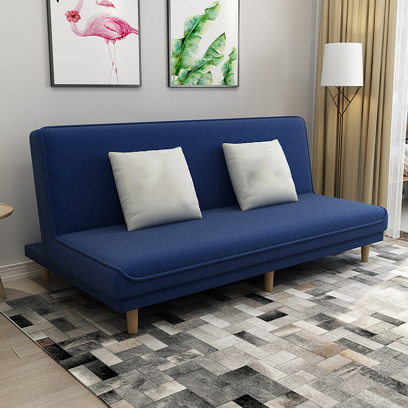 Foldable and Wear-resisting Linen Armless Sofa with Tight Back for Apartment