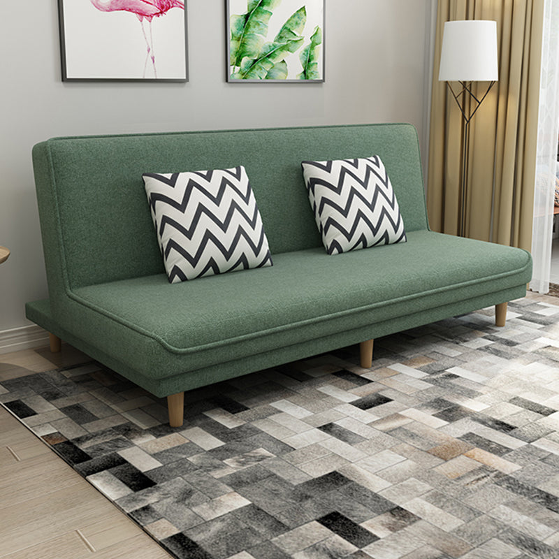 Foldable and Wear-resisting Linen Armless Sofa with Tight Back for Apartment