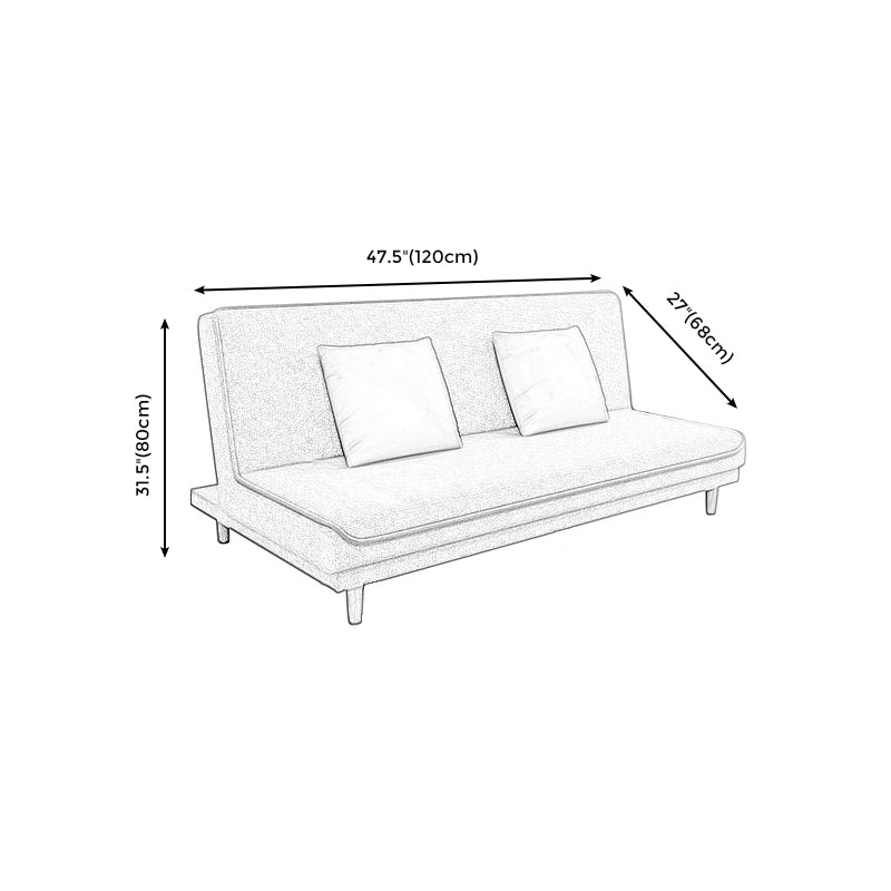 Foldable and Wear-resisting Linen Armless Sofa with Tight Back for Apartment