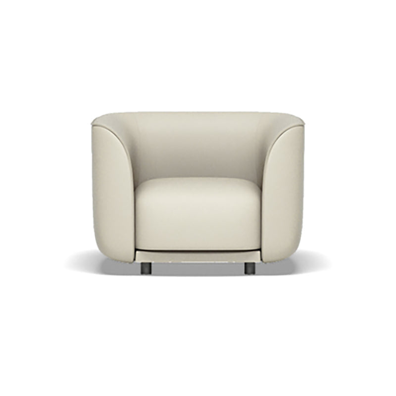 27.5"H Contemporary Solid Color Faux Leather Tuxedo Arm Sofa For Office Living Room