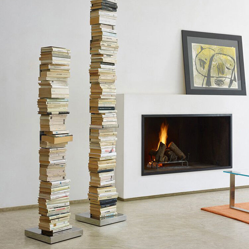 Libreria in stile contemporaneo invisibile per sala da studio e ufficio