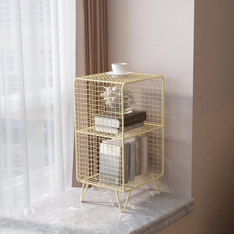 Moderne Metall Standard Bücherregal Gold und Black Iron Closed Back Bücherregal