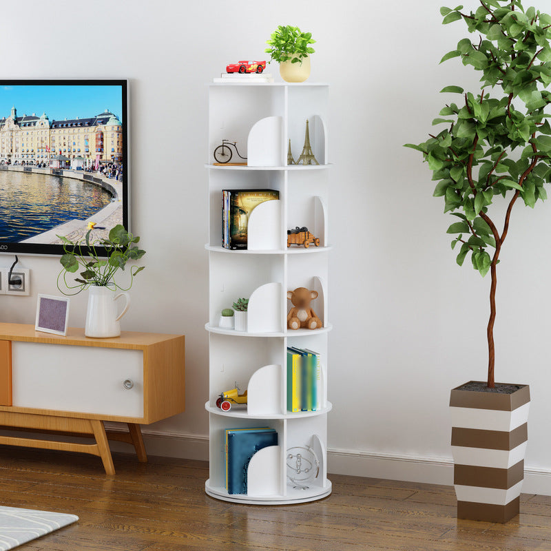 Libreria per angoli angoli di legno fabbricato bianco contemporaneo chiuso.