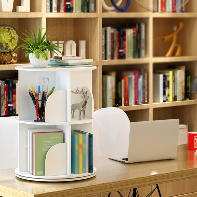 Libreria per angoli angoli di legno fabbricato bianco contemporaneo chiuso.