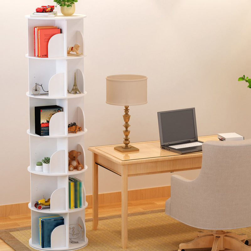 Libreria per angoli angoli di legno fabbricato bianco contemporaneo chiuso.