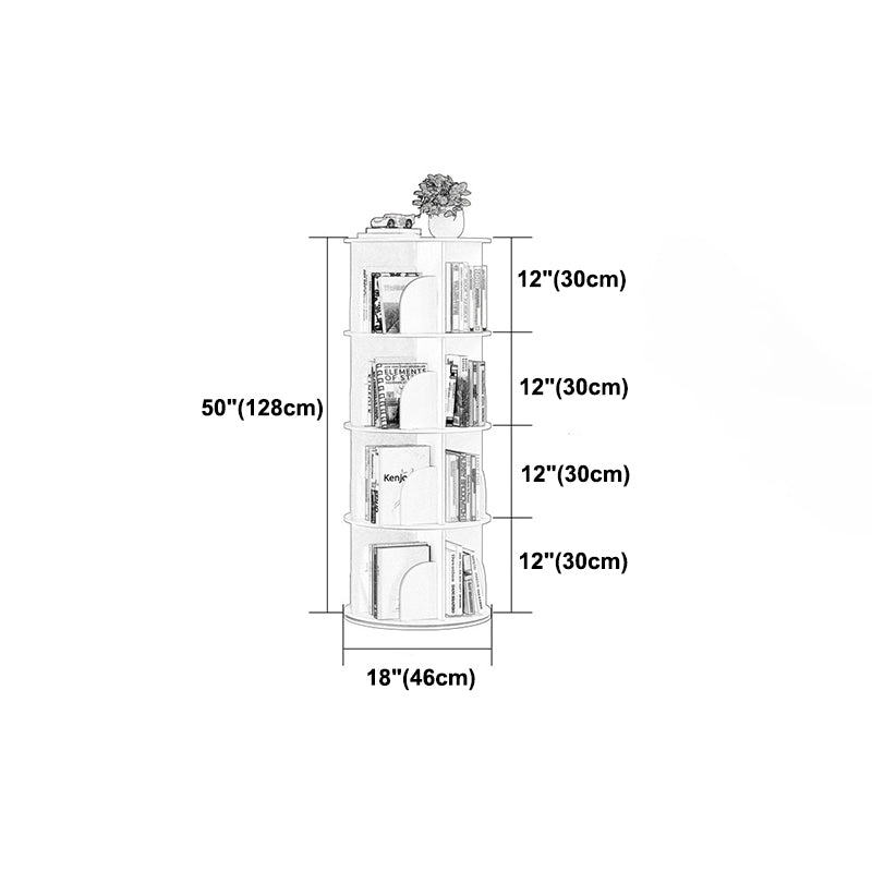 Libreria per angoli angoli di legno fabbricato bianco contemporaneo chiuso.