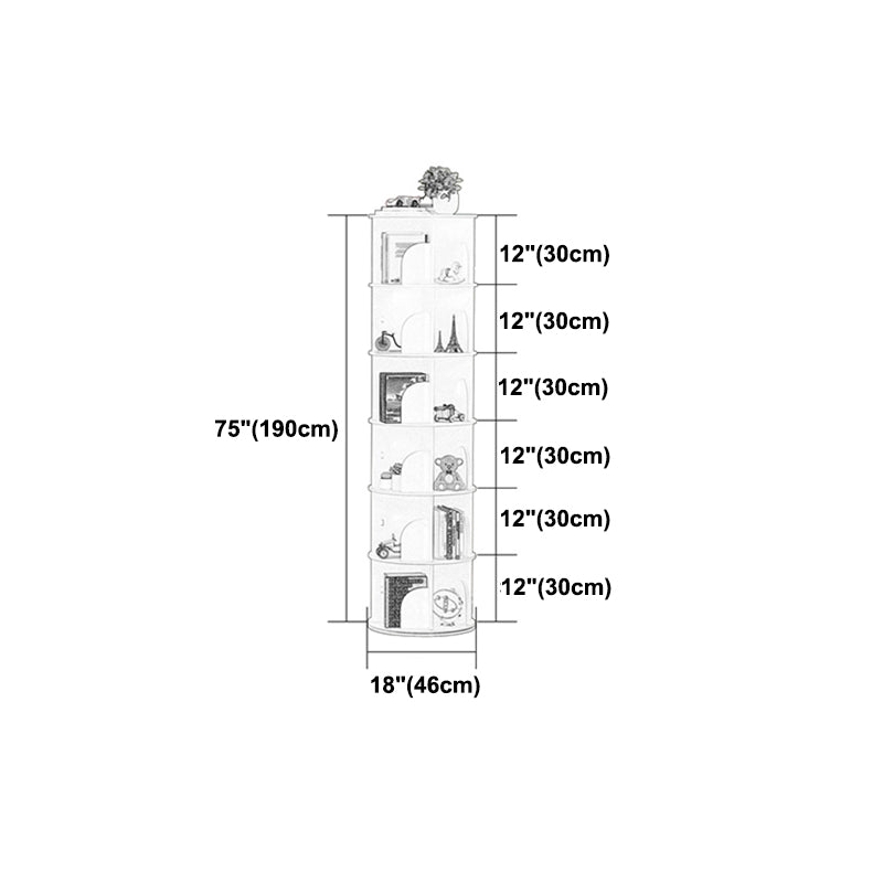 Libreria per angoli angoli di legno fabbricato bianco contemporaneo chiuso.