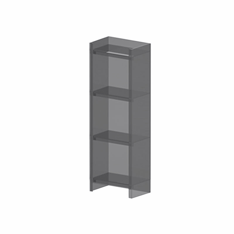 Acrylic Bookshelf Scandinavian Style Closed Back Bookcase for Office and Study Room