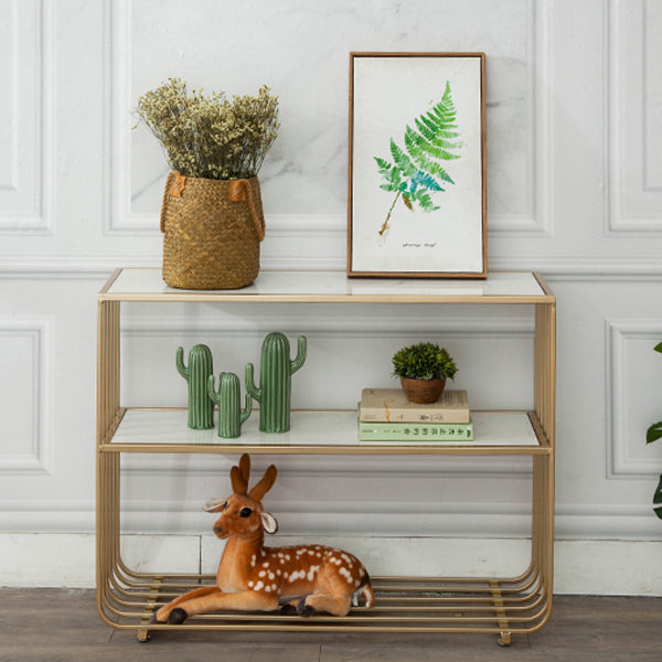 Libreria a spalla di scaffale in stile glam per ufficio e sala da studio