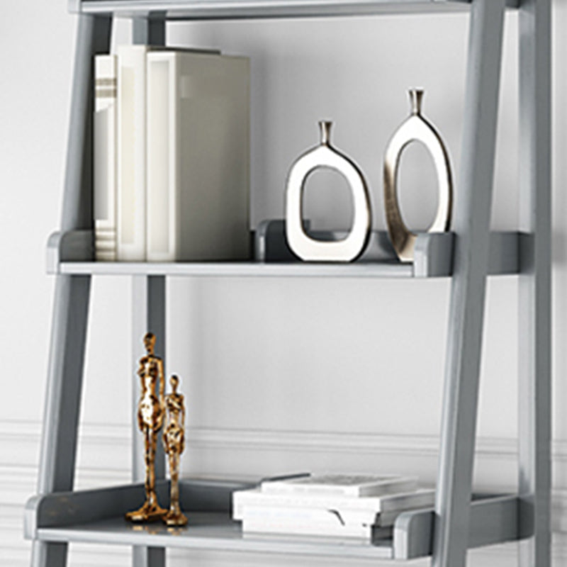 Moderne Style Ladder Bookshelf Massivholzregal Bücherregal für das Studienraum