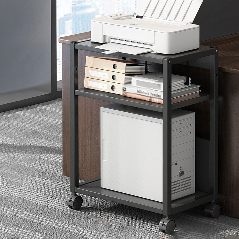 Industrialstil Holzbuchhandel Etagere Bücherregal mit Zauberer Rädern für Büro