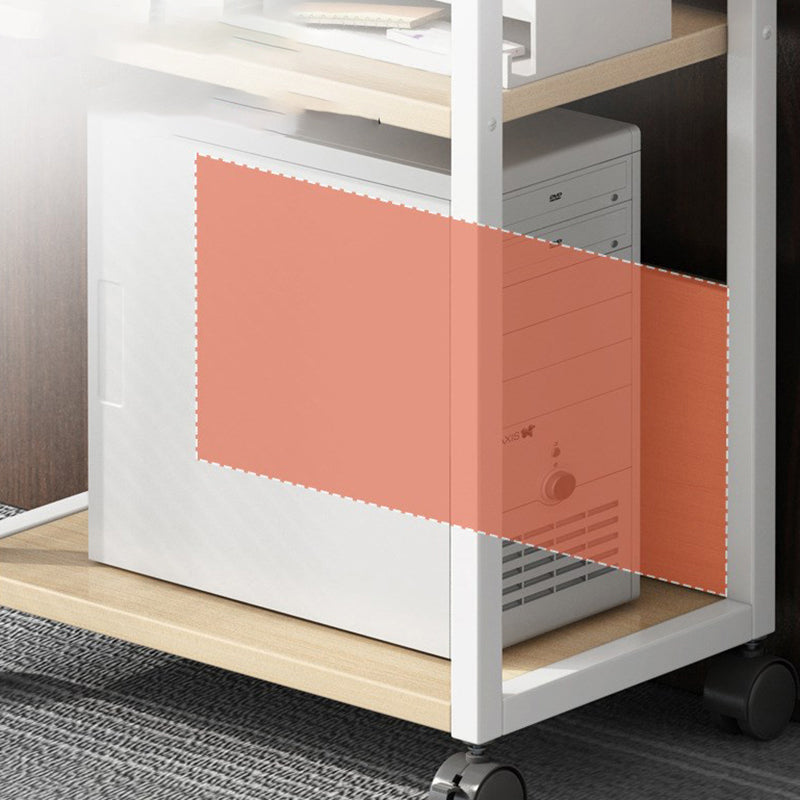 Industrialstil Holzbuchhandel Etagere Bücherregal mit Zauberer Rädern für Büro