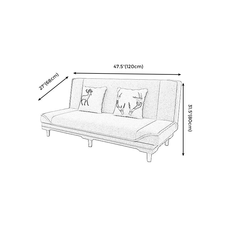 Tight Back Linen Armless Sofa with Foldable and Wear-resisting for Apartment