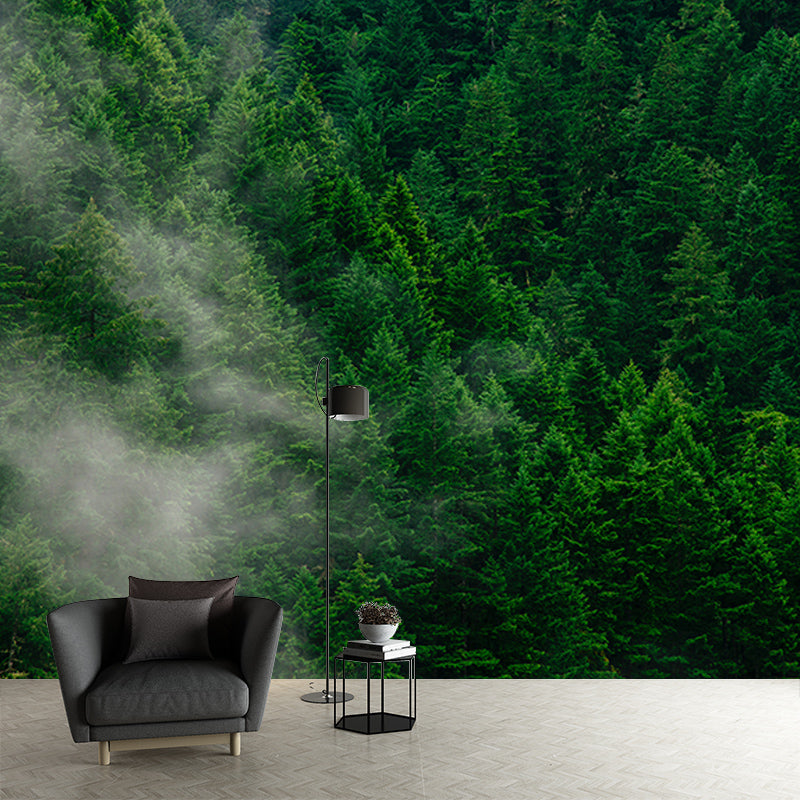 Environment Friendly Resistant Mural Wallpaper Quiet Forest Sleeping Room Wall Mural