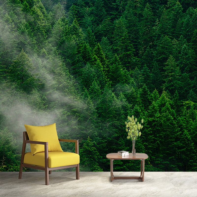 Environment Friendly Resistant Mural Wallpaper Quiet Forest Sleeping Room Wall Mural
