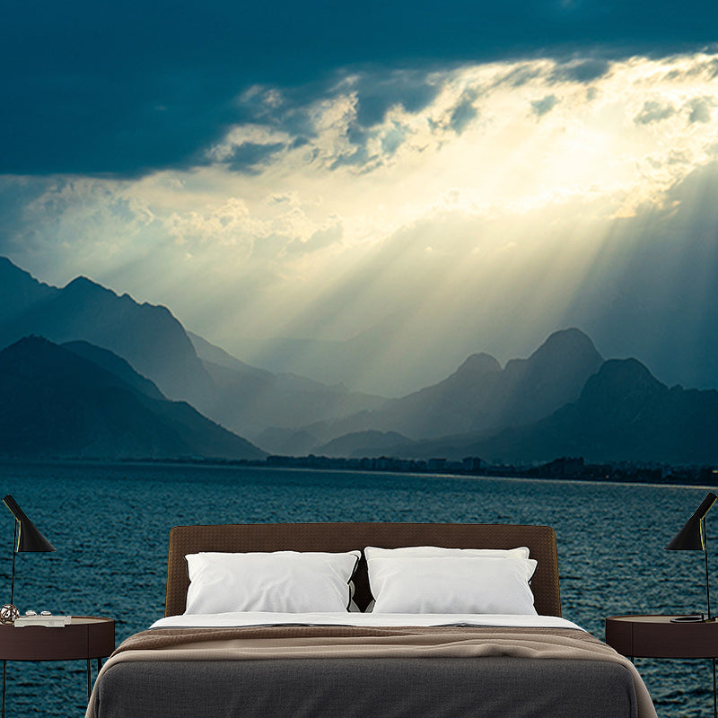 Majestic Mountains Mildew Resistant Mural Wallpaper Living Room Wall Mural