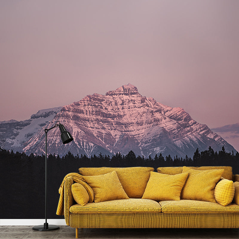 Modern Photography Mural Wallpaper Majestic Mountains Living Room Wall Mural