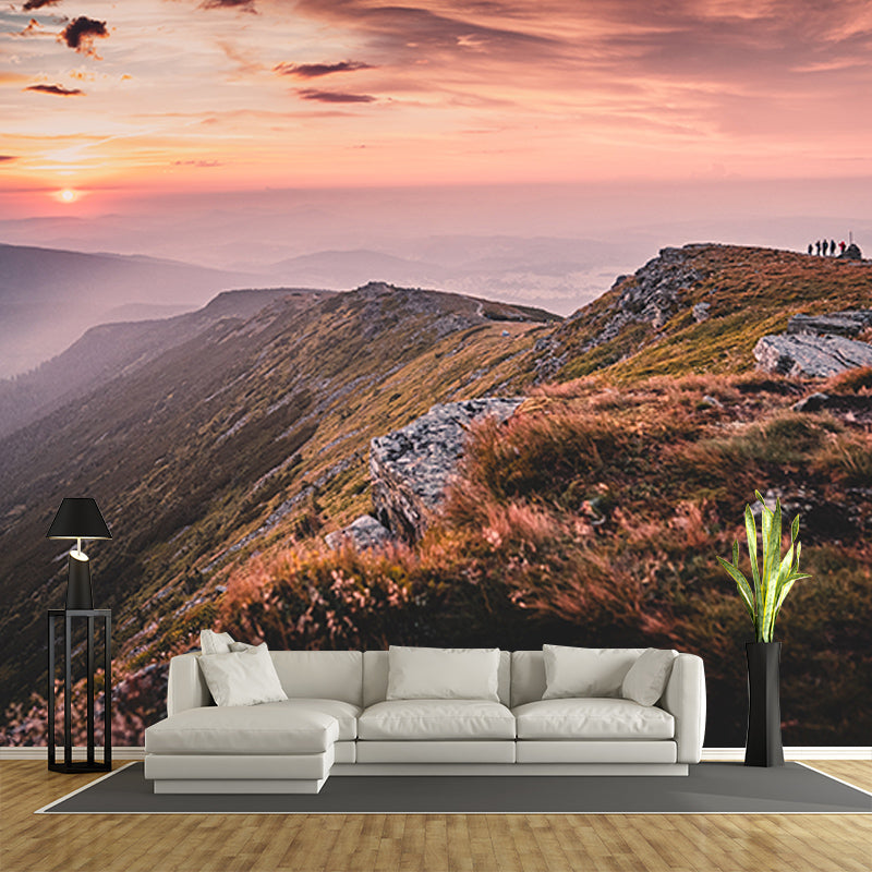 Modern Photography Mural Wallpaper Majestic Mountains Living Room Wall Mural