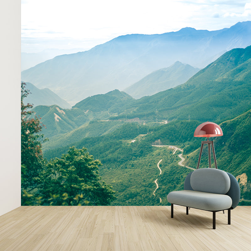 Environmental Wall Mural Wallpaper Majestic Mountains Living Room Wall Mural