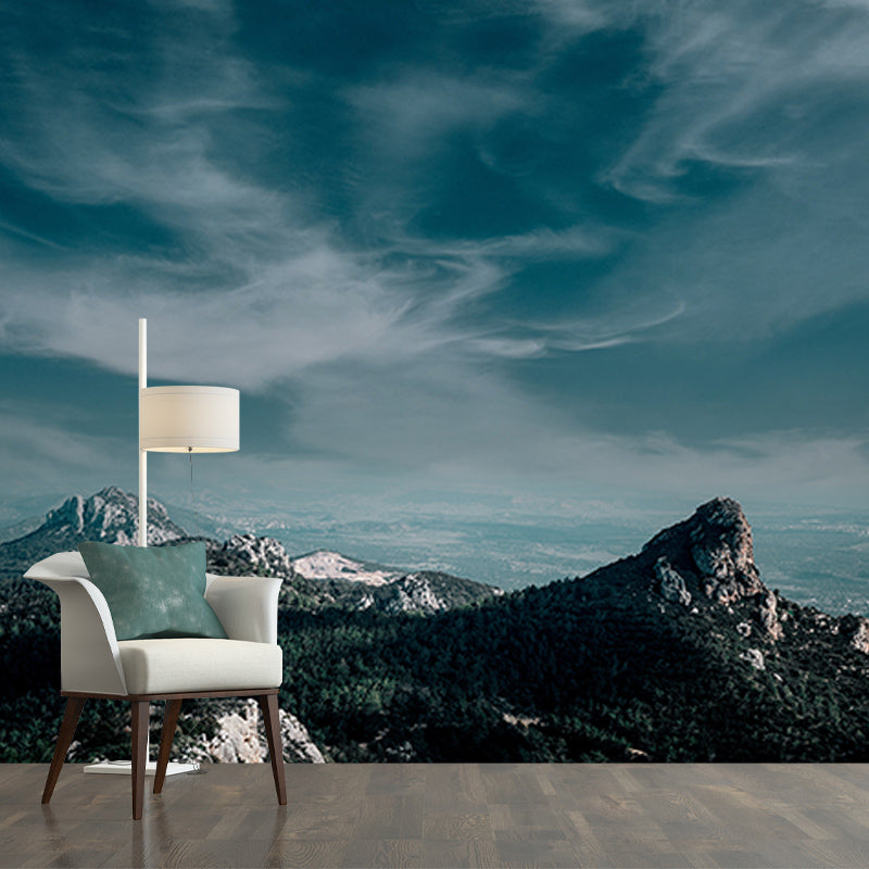 Environmental Wall Mural Wallpaper Majestic Mountains Living Room Wall Mural