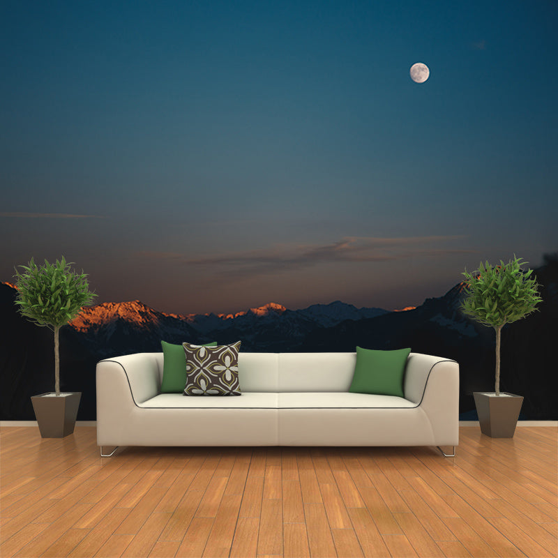 Environmental Wall Mural Wallpaper Majestic Mountains Living Room Wall Mural