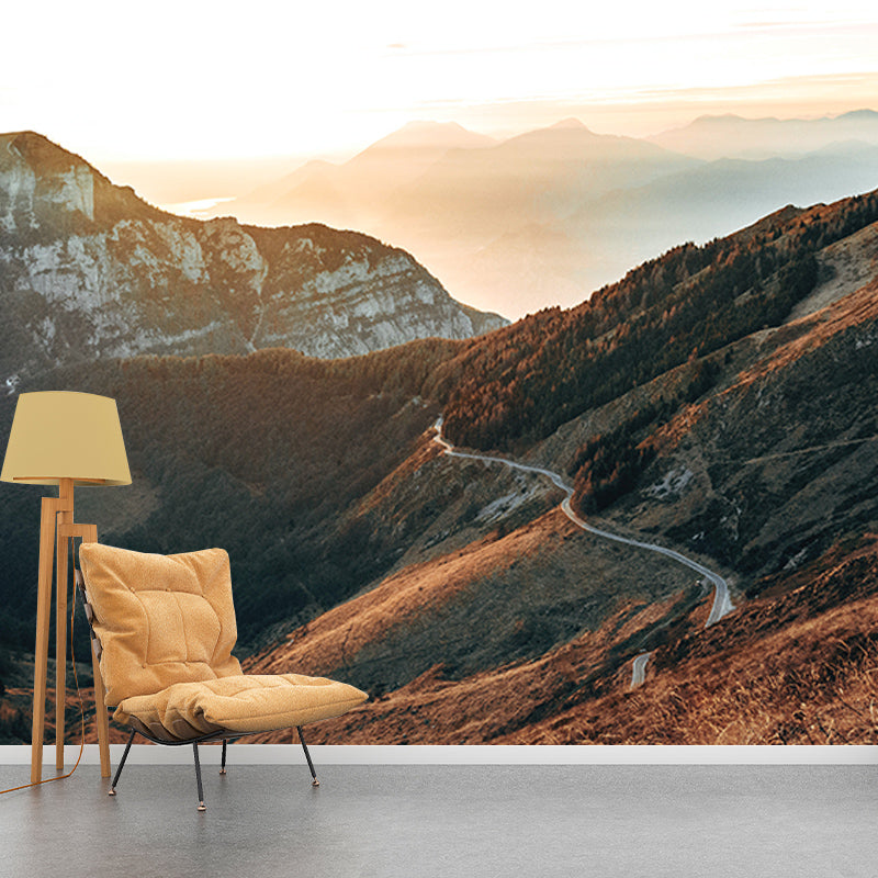 Eco-friendly Wall Mural Wallpaper Majestic Mountains Photography Sitting Room Wall Mural