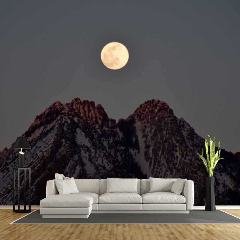 Eco-friendly Wall Mural Wallpaper Majestic Mountains Photography Sitting Room Wall Mural