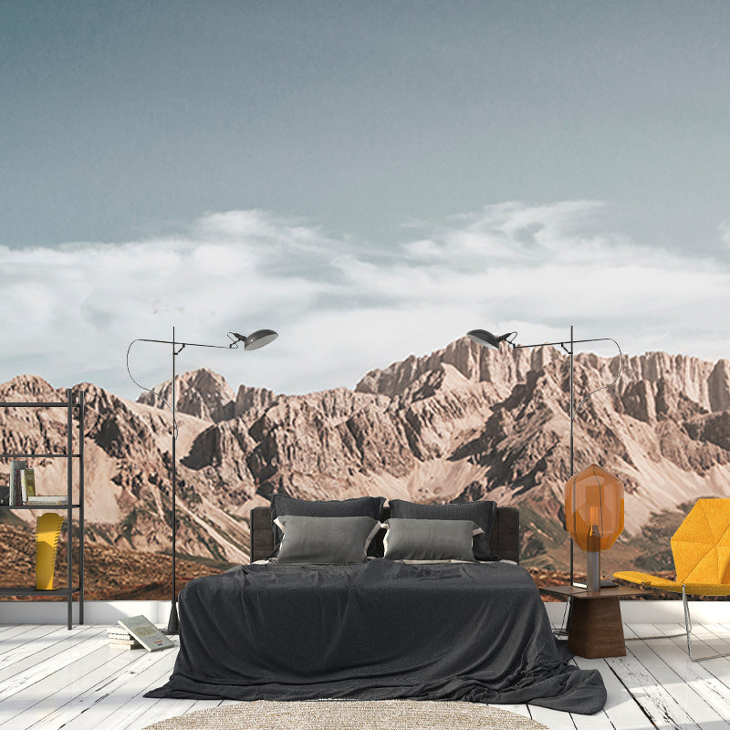 Majestic Mountains Mildew Resistant Wallpaper Photography Sleeping Room Wall Mural