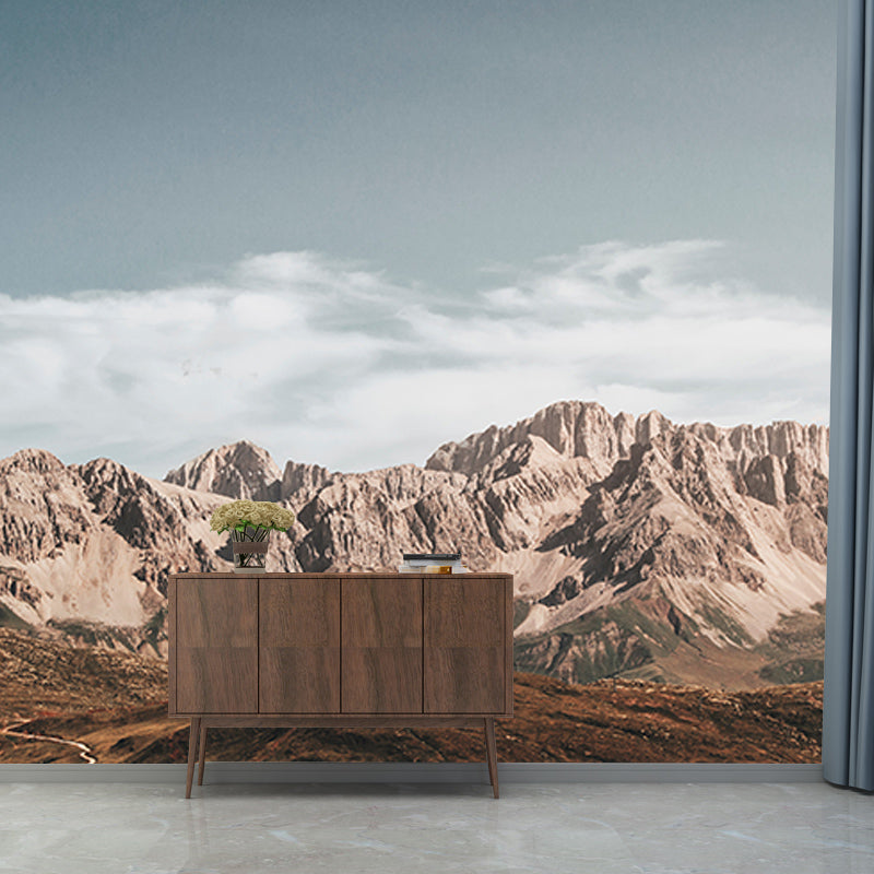 Majestic Mountains Mildew Resistant Wallpaper Photography Sleeping Room Wall Mural