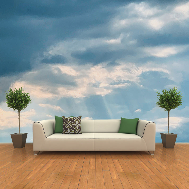Photography Stain Resistant Mural Wallpaper Sky Sleeping Room Wall Mural