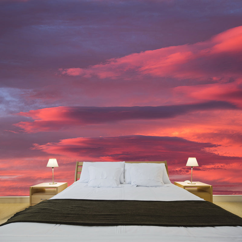 Photography Stain Resistant Mural Wallpaper Sky Sleeping Room Wall Mural