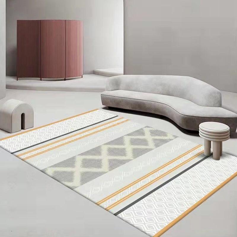 Alfombra geométrica poliéster alfombra de alfombra marruecos resistente a manchas para sala de estar