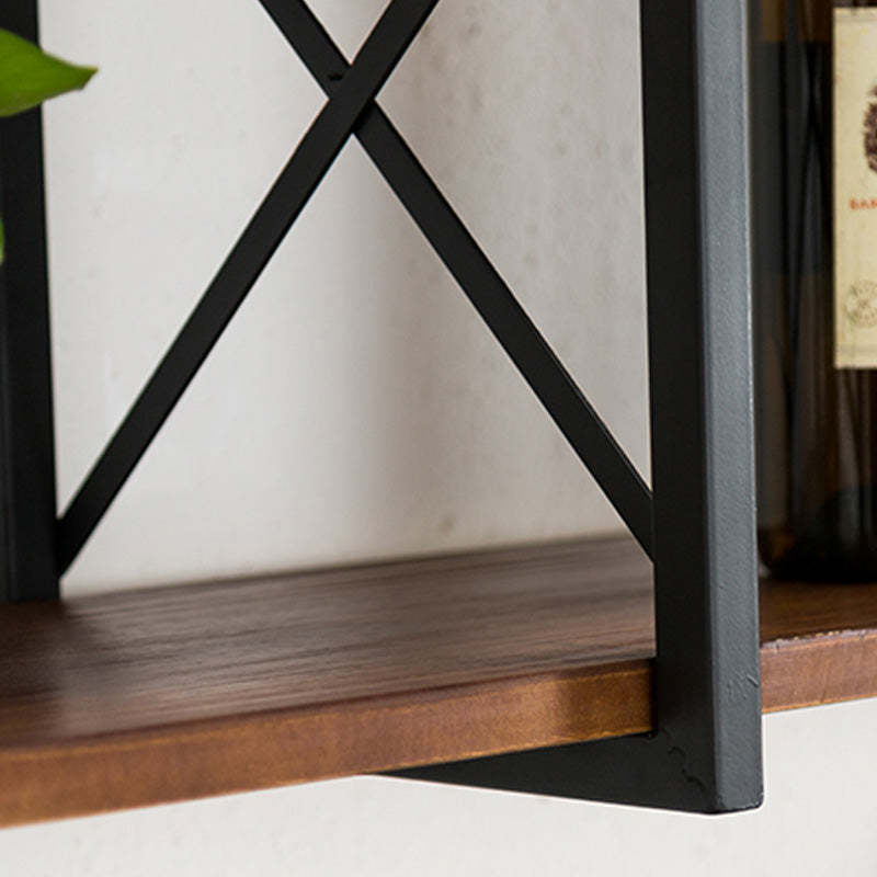 Holzbücherschild -Wand -Relf -Bücherregal für den industriellen Stil