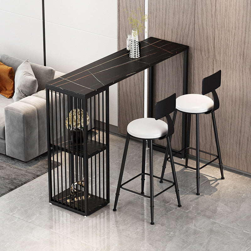Contemporary Style Dining Bar Counter Table Rectangle Table for Kitchen