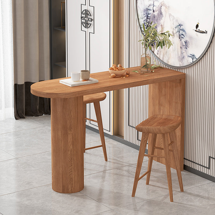 Industrial Style Wooden Bar Counter Table Dining Rectangle Table for Home