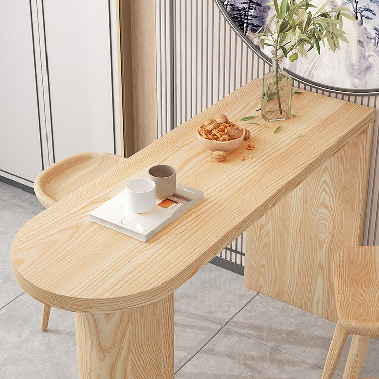 Industrial Style Wooden Bar Counter Table Dining Rectangle Table for Home