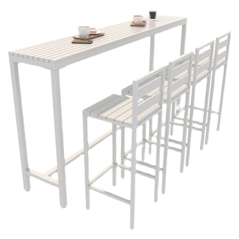 Rectangle Bar Dining Table Industrial Bar Dining Table with Trestle Base