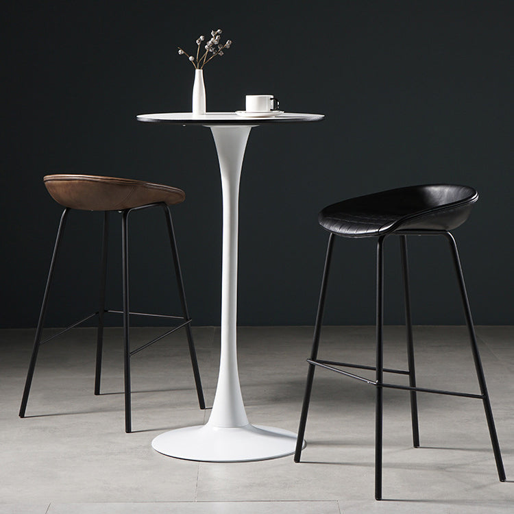 Contemporary Round Counter Table Dining Metal Counter Table for Restaurant