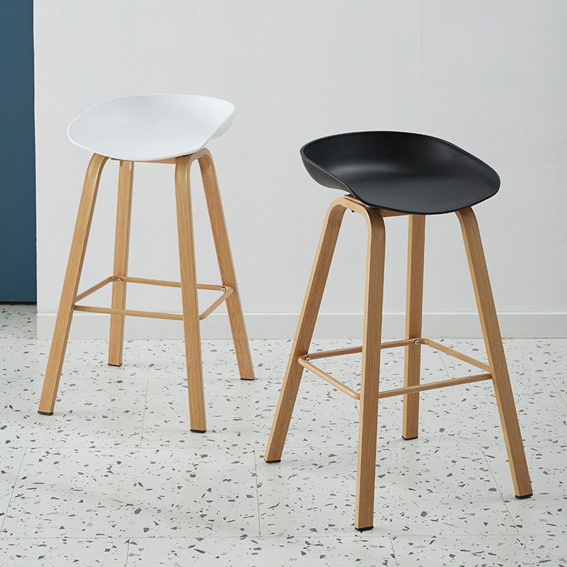 Metal Contemporary Dining Kitchen Room Armless Stool Low Back Bar Stool