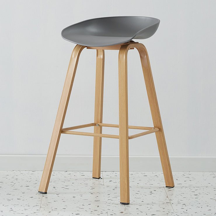 Metal Contemporary Dining Kitchen Room Armless Stool Low Back Bar Stool