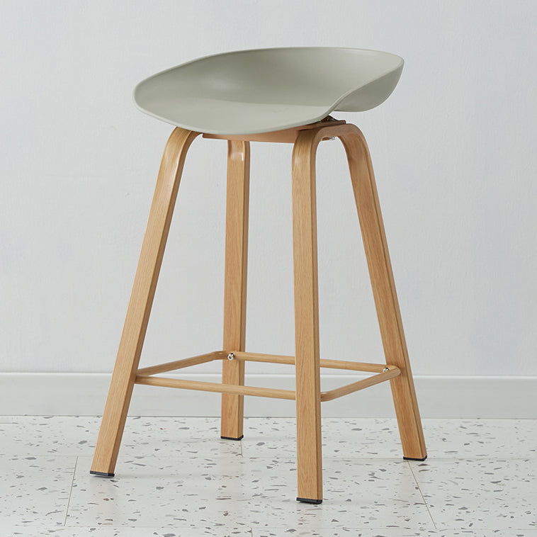 Metal Contemporary Dining Kitchen Room Armless Stool Low Back Bar Stool