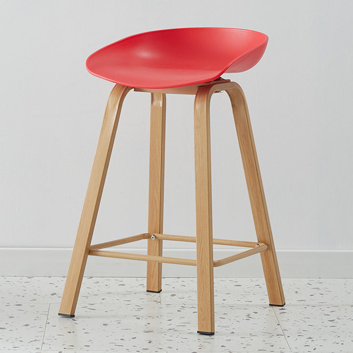 Metal Contemporary Dining Kitchen Room Armless Stool Low Back Bar Stool