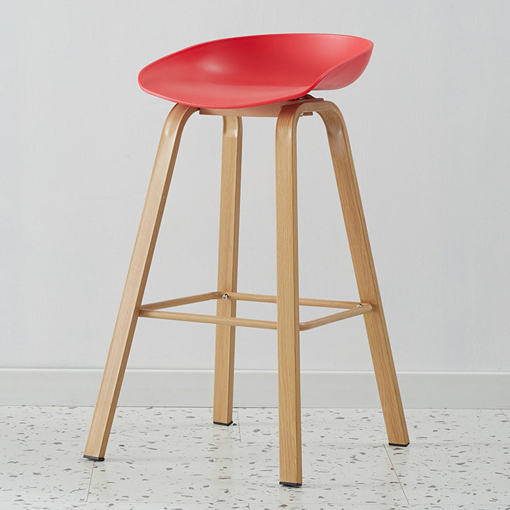 Metal Contemporary Dining Kitchen Room Armless Stool Low Back Bar Stool