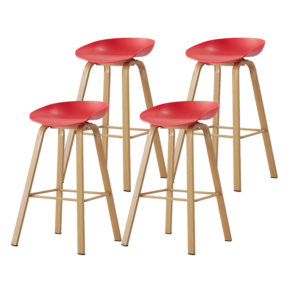 Metal Contemporary Dining Kitchen Room Armless Stool Low Back Bar Stool