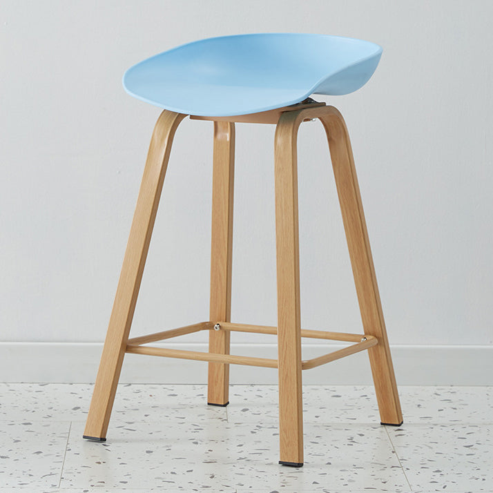 Metal Contemporary Dining Kitchen Room Armless Stool Low Back Bar Stool