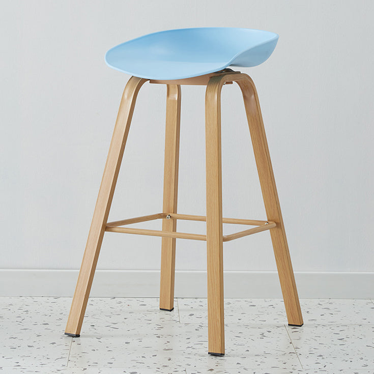 Metal Contemporary Dining Kitchen Room Armless Stool Low Back Bar Stool