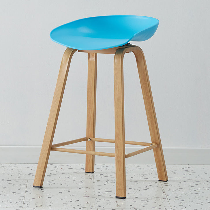 Metal Contemporary Dining Kitchen Room Armless Stool Low Back Bar Stool