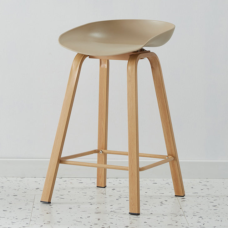 Metal Contemporary Dining Kitchen Room Armless Stool Low Back Bar Stool